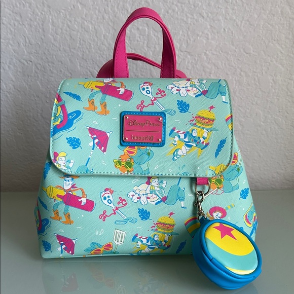 RARE Loungefly Disney It's a Small World Mini Backpack 💖 Teal Pink